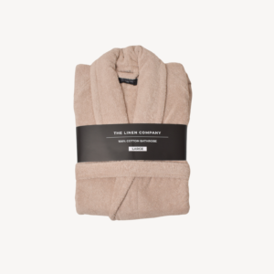 Soft Pink Shawl Collar Bathrobe